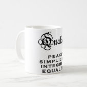 Quaker Motto Koffiemok (Voorkant links)