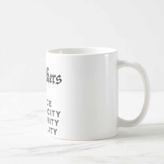 Quaker Motto Koffiemok (Rechts)
