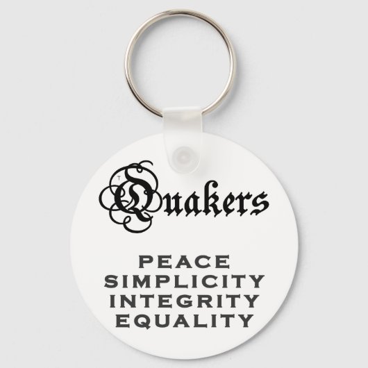 Quaker Motto Sleutelhanger (Voorkant)