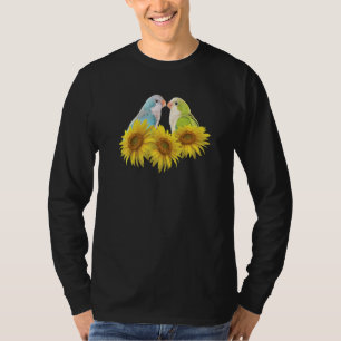 Quaker Papegaai Blauw Groene Monniksparkiet Zonneb T-shirt