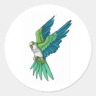 Quaker Parrot-producten Ronde Sticker