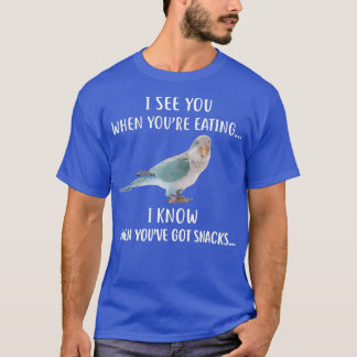 Quaker Parrot Shirt, ik ken je snacks blauw T-shirt