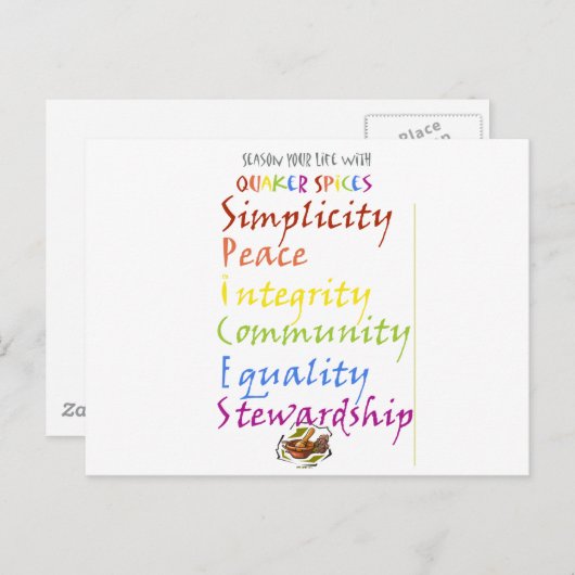 Quaker Specices Briefkaart (Voorkant / Achterkant)