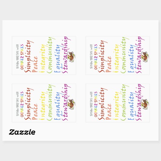 Quaker Specices Rechthoekige Sticker (Vel)