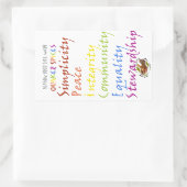 Quaker Specices Rechthoekige Sticker (Tas)