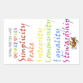 Quaker Specices Rechthoekige Sticker (Voorkant)