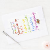 Quaker Specices Rechthoekige Sticker (Envelop)