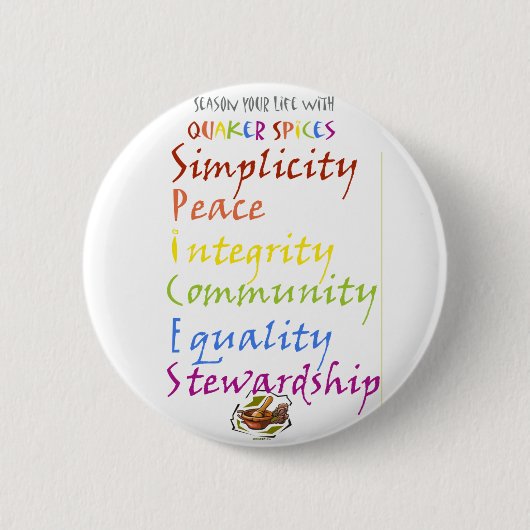 Quaker Specices Ronde Button 5,7 Cm (Voorkant)