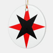 Quaker Star Keramisch Ornament (Links)