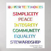 Quaker Testimonies Poster Aangepast (Voorkant)