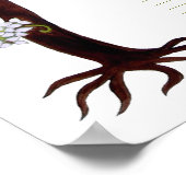 Quaker Wedding Tree of Life (60 gasten) portret Poster (Hoek)