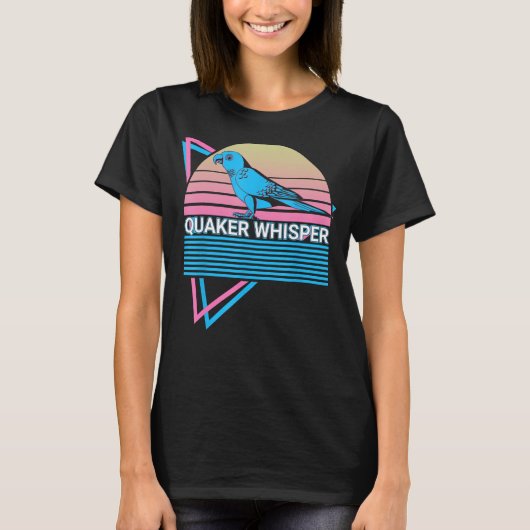 Quaker Whisperer Parrot Retro T-shirt (Voorkant)