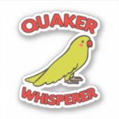Quaker Whisperer Parrot Sticker (Voorkant)