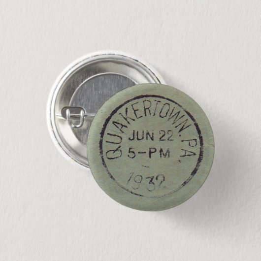 Quakertown 1932 ronde button 3,2 cm (Voorkant /achterkant)