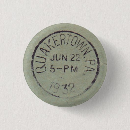 Quakertown 1932 ronde button 3,2 cm (Voorkant)