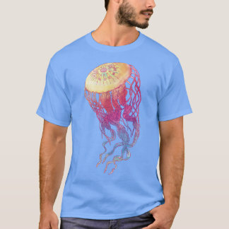 Quale Colorful Jellyfish Womens Mannen Animal Moti T-shirt