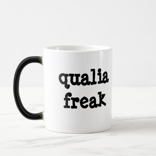 Qualia Freak-mok voor warmtebehandeling (rechts) Magische Mok (Links)