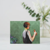 QUALIDA, MODE 1920 in BLUE en GROEN Briefkaart (Staand voorkant)