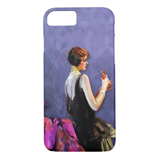 QUALIDA, MODE 1920 in PERIWINKLE en FUCHSIA Case-Mate iPhone Case (Achterkant)
