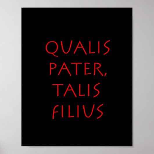 Qualis pater talis filius poster (Voorkant)