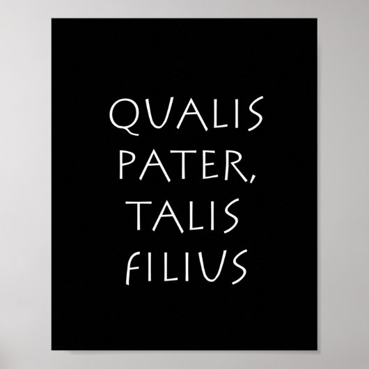 Qualis pater talis filius poster (Voorkant)