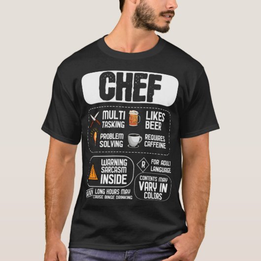 Qualities of a Chef bakery space cooks T-shirt (Voorkant)