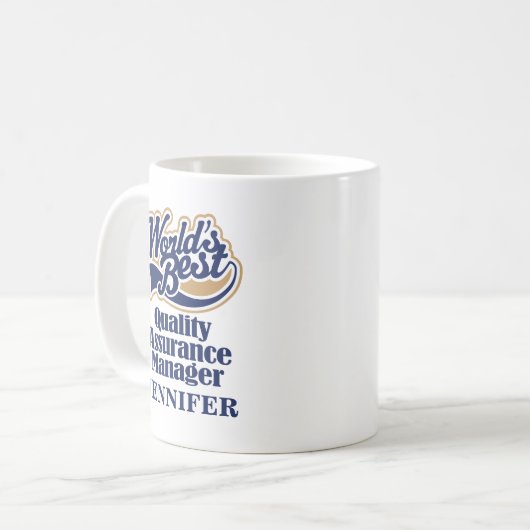 Quality Assurance Manager - Aangepaste microscoopc Koffiemok (Voorkant links)