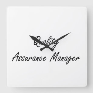 Quality Assurance Manager Artististic Job Design Vierkante Klok
