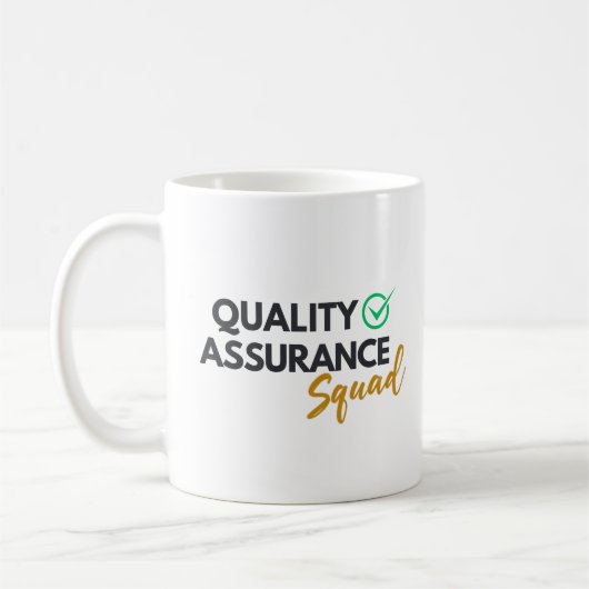 Quality Assurance Squad – QA Team Mug Koffiemok (Links)