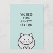 Quality Cat Time Briefkaart (Voorkant)