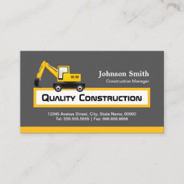 Quality Construction Company — Elegant Yellow Visitekaartje