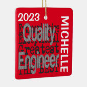 Quality Engineer Extraordinaire CUSTOM Keramisch Ornament (Rechts)