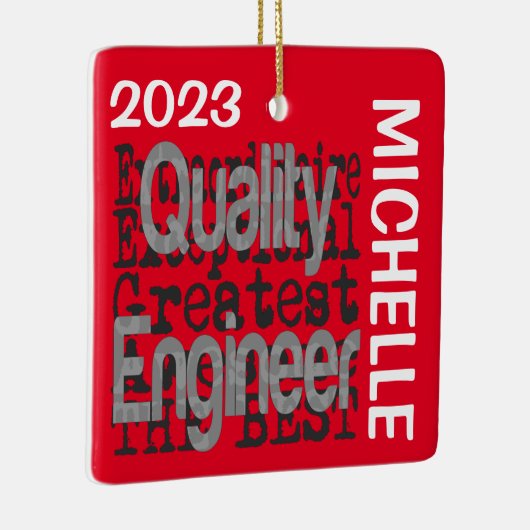 Quality Engineer Extraordinaire CUSTOM Keramisch Ornament (Rechts)