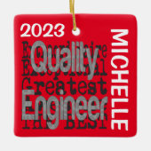 Quality Engineer Extraordinaire CUSTOM Keramisch Ornament (Voorkant)