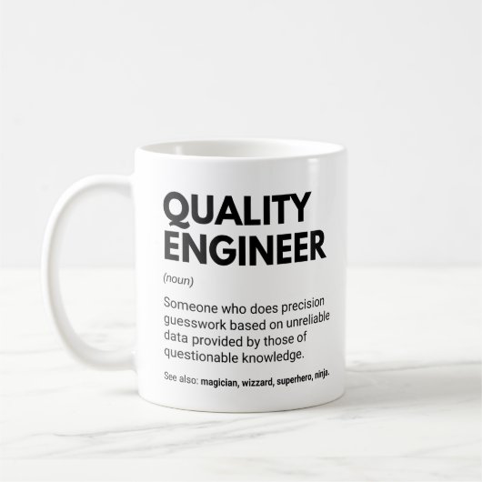 Quality Engineer Funny Definition Koffiemok (Links)