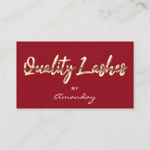 Quality Lash Extension QRCode Logo Burgund Gold Visitekaartje