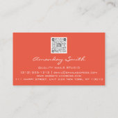 Quality Lash Extension QRCode Logo Coral RoseGold Visitekaartje (Achterkant)