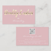 Quality Lash Extension QRCode Logo Gold Visitekaartje (Voorkant / Achterkant)