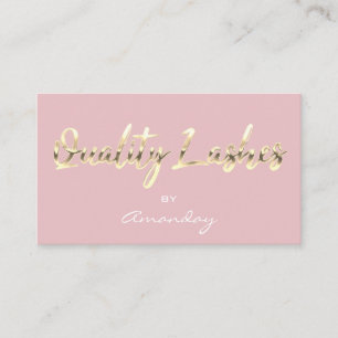 Quality Lash Extension QRCode Logo Gold Visitekaartje