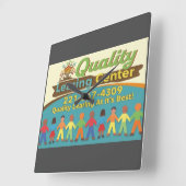 Quality Learing Center Time To Lear Clock Vierkante Klok (Hoek)