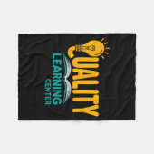 Quality Learning Center Funny School Quote Fleece Deken (Voorkant (Horizontaal))