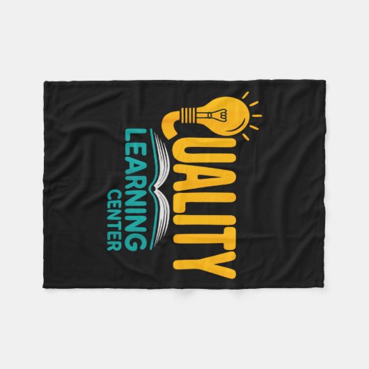 Quality Learning Center Funny School Quote Fleece Deken (Voorkant (Horizontaal))