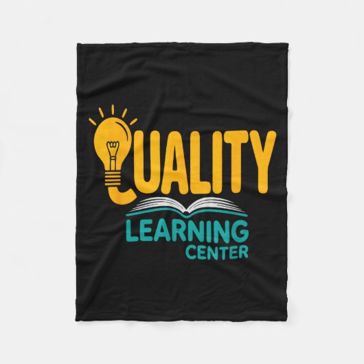 Quality Learning Center Funny School Quote Fleece Deken (Voorkant)