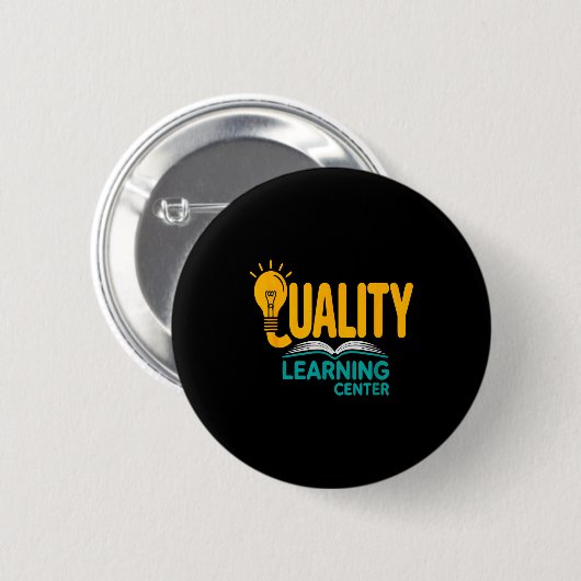 Quality Learning Center Funny School Quote  Ronde Button 5,7 Cm (Voorkant /achterkant)