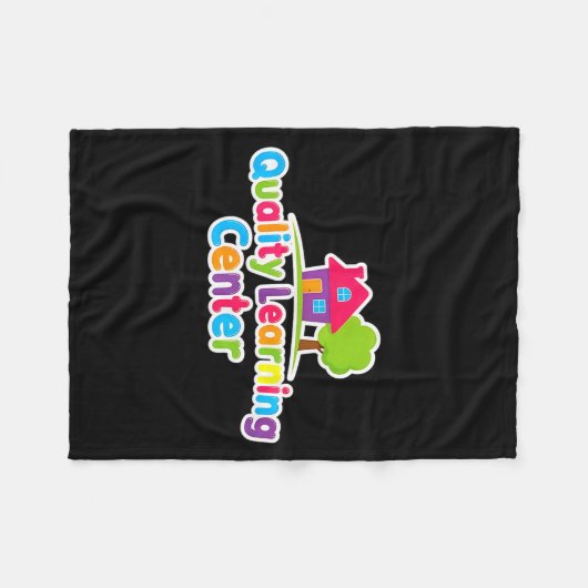 Quality Learning Center School Quote Fleece Deken (Voorkant (Horizontaal))