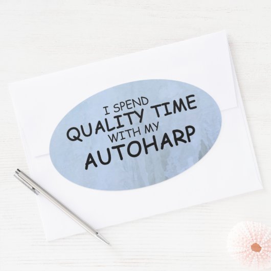 Quality Time Autoharp Oval Sticker (Envelop)
