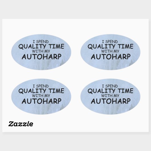 Quality Time Autoharp Oval Sticker (Vel)