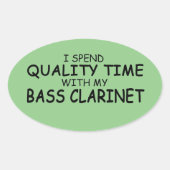 Quality Time Bass Clarinet Oval Sticker (Voorkant)