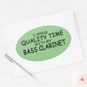 Quality Time Bass Clarinet Oval Sticker (Envelop)
