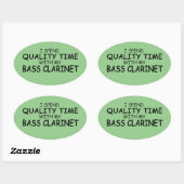 Quality Time Bass Clarinet Oval Sticker (Vel)